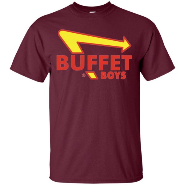 buffet boys t shirt - maroon
