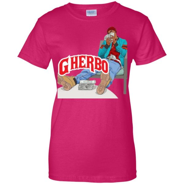 g herbo womens t shirt - lady t shirt - pink heliconia