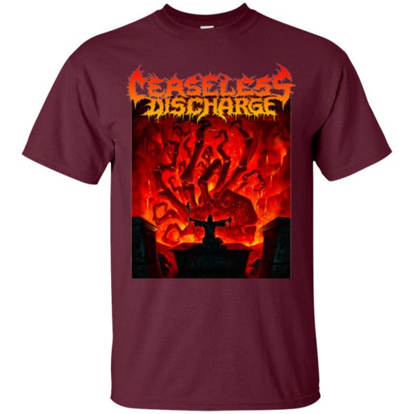 ceaseless discharge t shirt - maroon