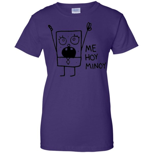 doodlebob womens t shirt - lady t shirt - purple