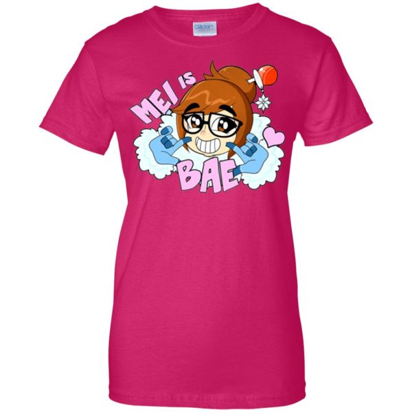 mei is bae womens t shirt - lady t shirt - pink heliconia