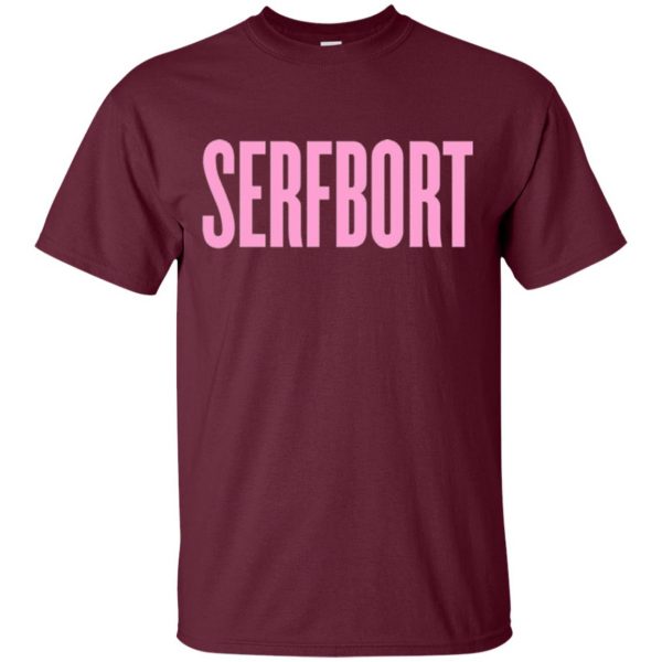 serfbort t shirt - maroon