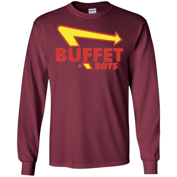 buffet boys long sleeve - maroon