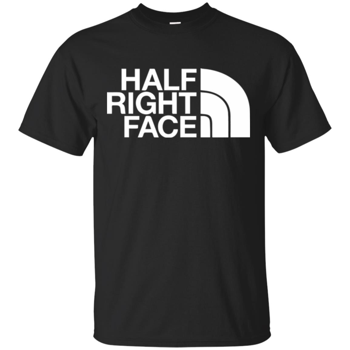 half right face shirt - black