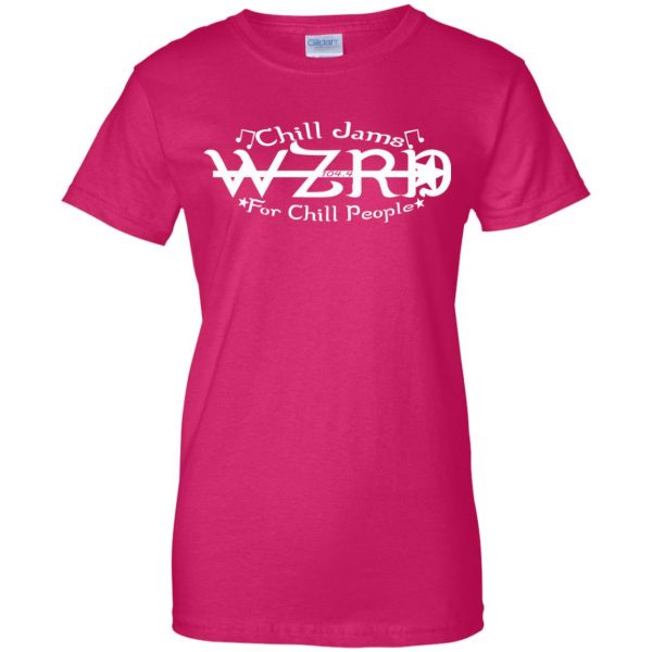 wzrd womens t shirt - lady t shirt - pink heliconia