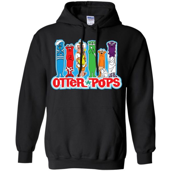 otter pop hoodie - black
