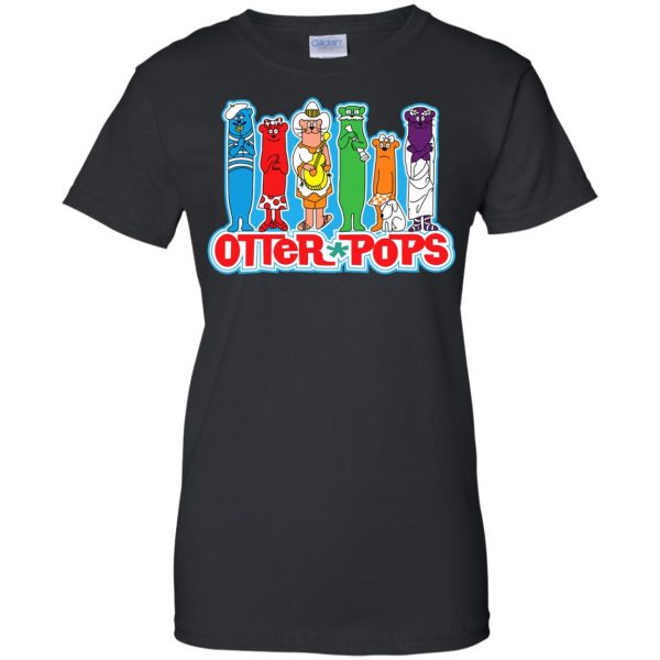 otter pop womens t shirt - lady t shirt - black