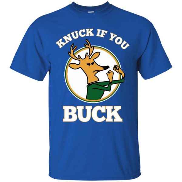 knuck if you buck t shirt - royal blue