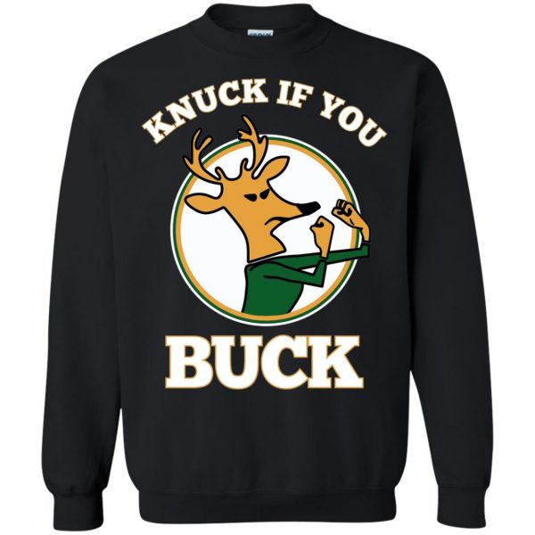 knuck if you buck sweatshirt - black