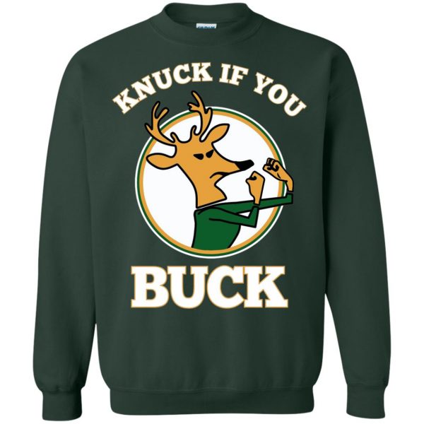 knuck if you buck sweatshirt - forest green