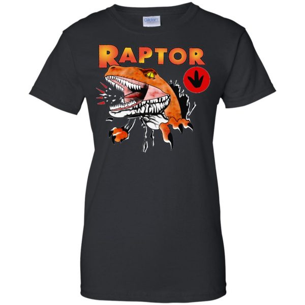 ghost world raptor womens t shirt - lady t shirt - black