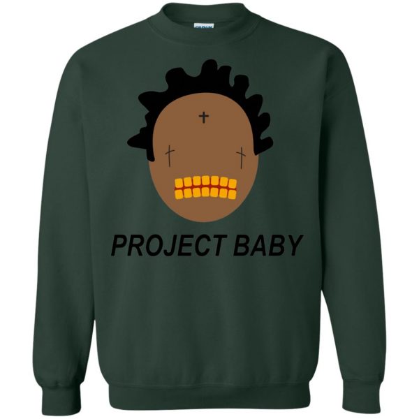 kodak black project babys sweatshirt - forest green