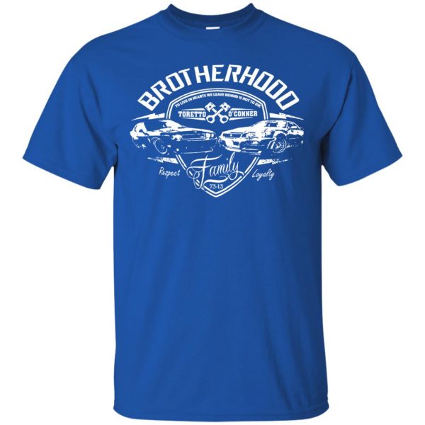 fast and furious brotherhood t shirt - royal blue