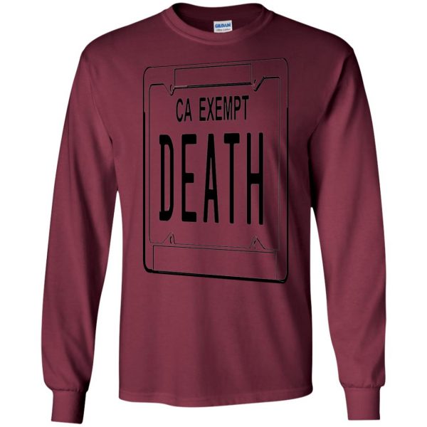 government plates long sleeve - maroon