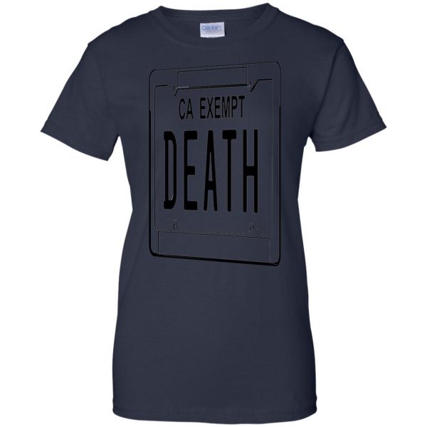 government plates womens t shirt - lady t shirt - navy blue