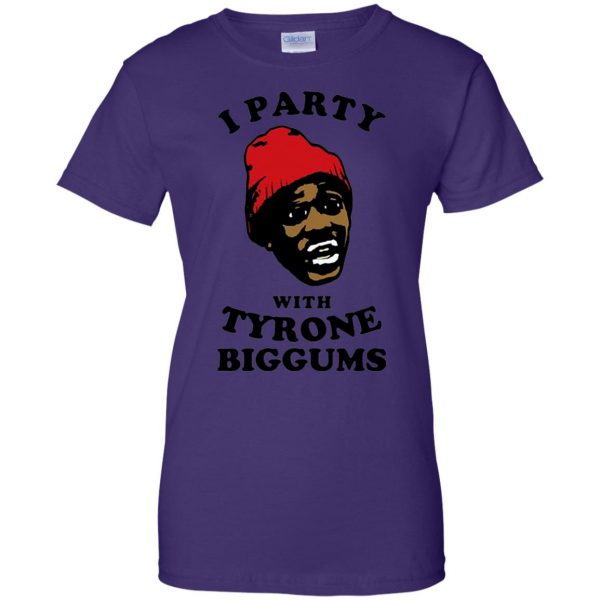dave chappelle tyrone biggums womens t shirt - lady t shirt - purple
