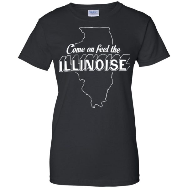 come on feel the illinoise womens t shirt - lady t shirt - black