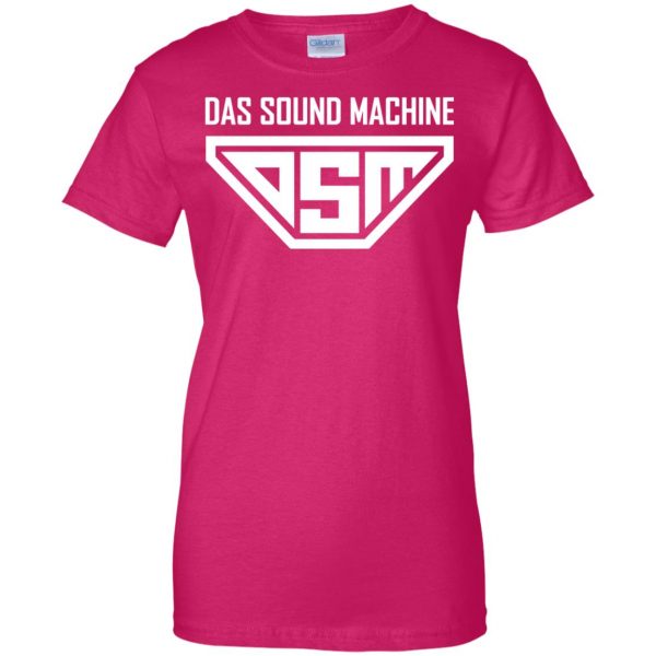 das sound machine womens t shirt - lady t shirt - pink heliconia
