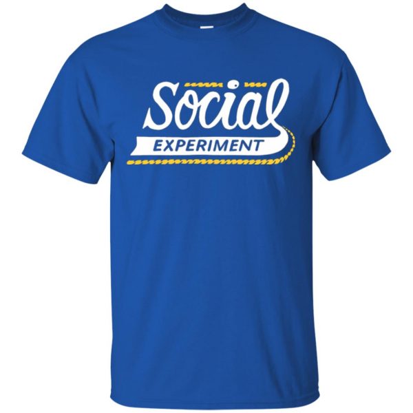 social experiment t shirt - royal blue