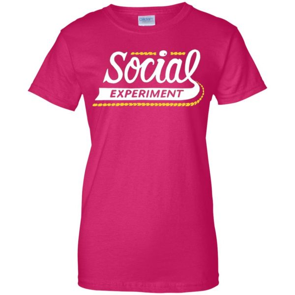 social experiment womens t shirt - lady t shirt - pink heliconia