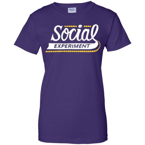 social experiment womens t shirt - lady t shirt - purple