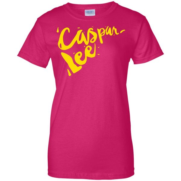 caspar lee womens t shirt - lady t shirt - pink heliconia