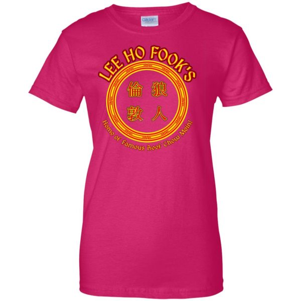 lee ho fook womens t shirt - lady t shirt - pink heliconia