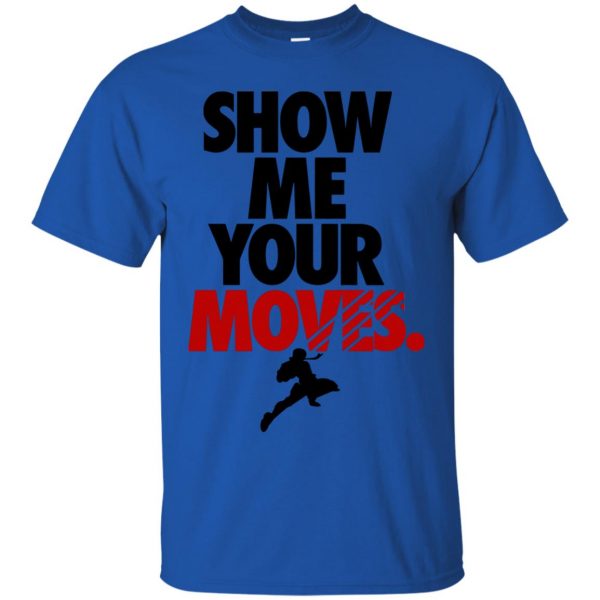 show me your moves t shirt - royal blue