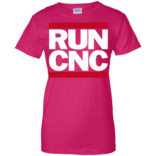 run cnc womens t shirt - lady t shirt - pink heliconia