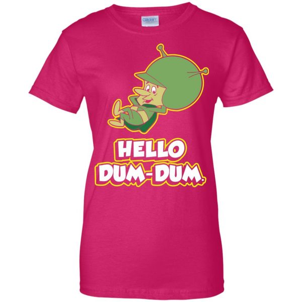 the great gazoo womens t shirt - lady t shirt - pink heliconia