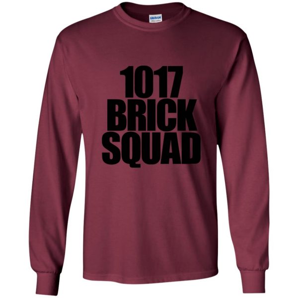 1017 brick squad long sleeve - maroon