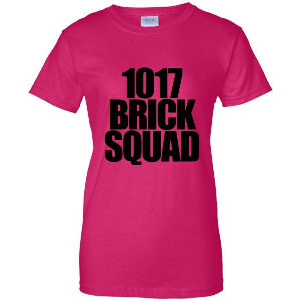 1017 brick squad womens t shirt - lady t shirt - pink heliconia