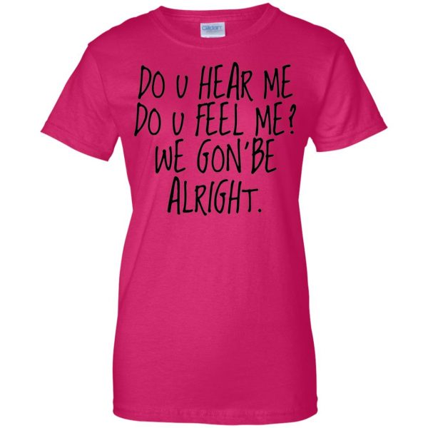 kendrick lamar alright womens t shirt - lady t shirt - pink heliconia