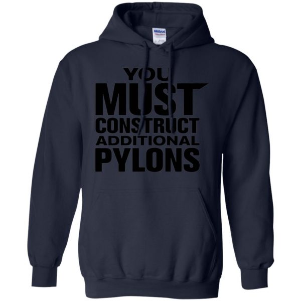 you must construct additional pylons hoodie - navy blue