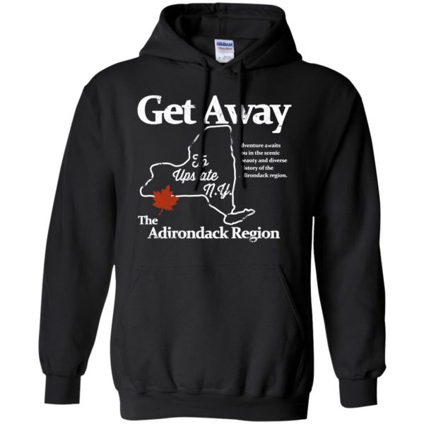 get away to upstate ny hoodie - black