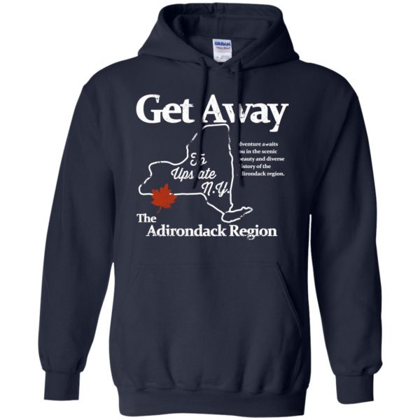 get away to upstate ny hoodie - navy blue
