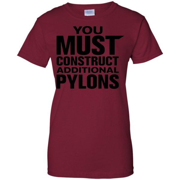 you must construct additional pylons womens t shirt - lady t shirt - pink cardinal