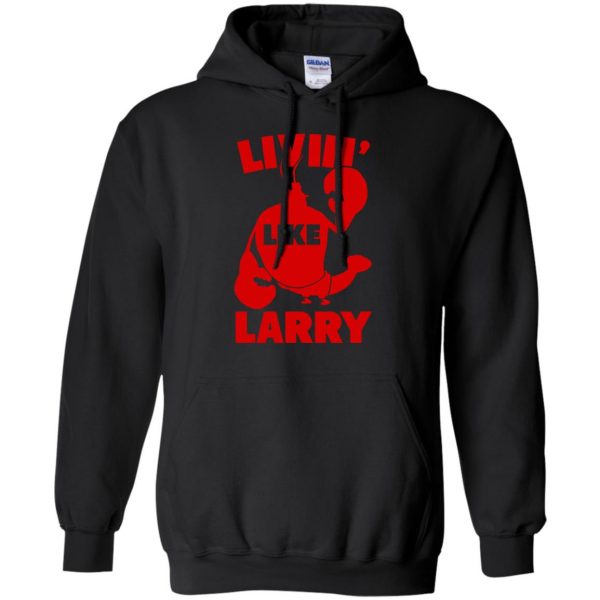 living like larry hoodie - black