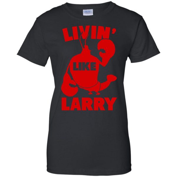 living like larry womens t shirt - lady t shirt - black