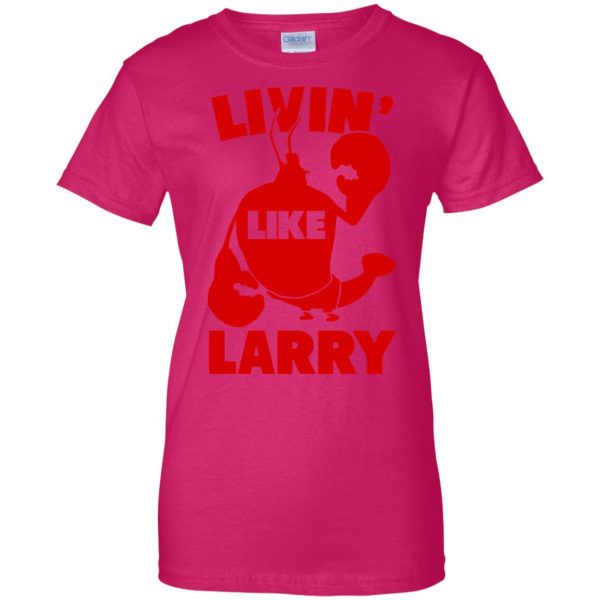 living like larry womens t shirt - lady t shirt - pink heliconia