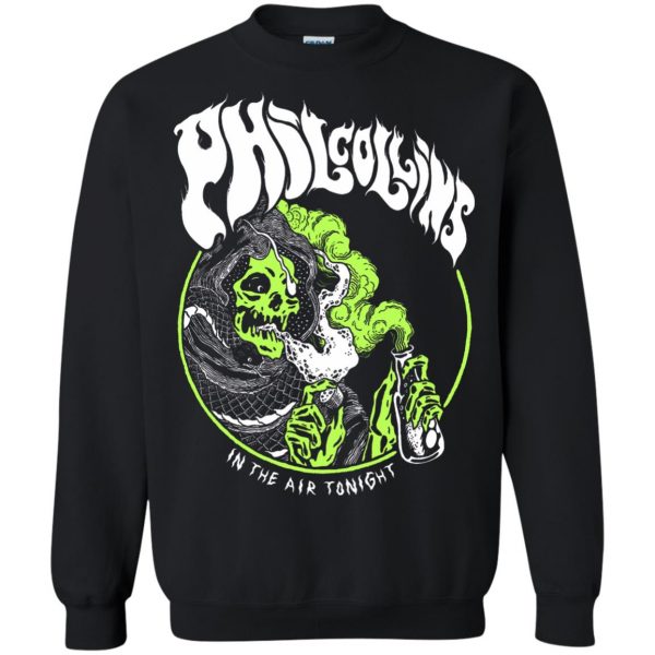 phil collins metal sweatshirt - black