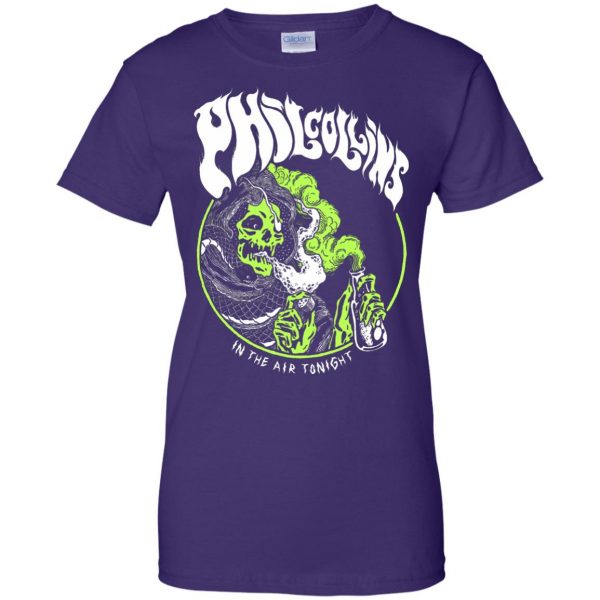 phil collins metal womens t shirt - lady t shirt - purple