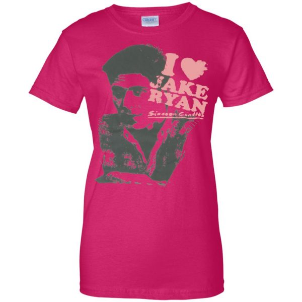 jake ryan womens t shirt - lady t shirt - pink heliconia