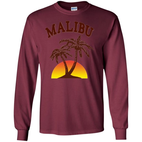 malibu rum long sleeve - maroon