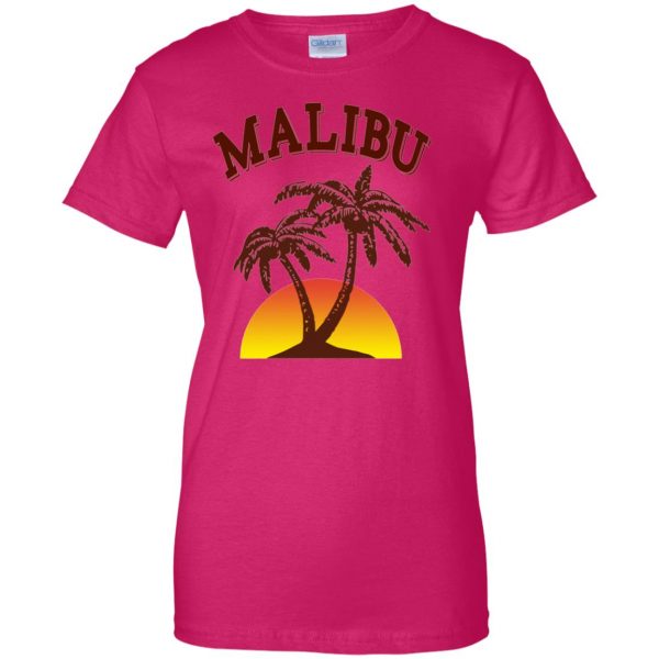 malibu rum womens t shirt - lady t shirt - pink heliconia