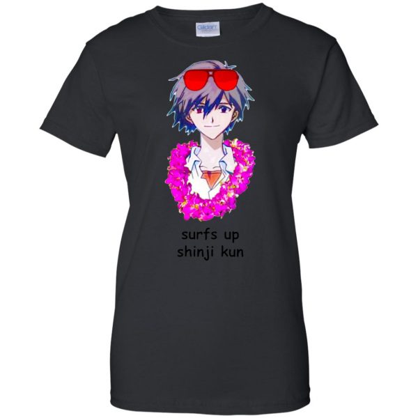 surfs up shinji kun womens t shirt - lady t shirt - black