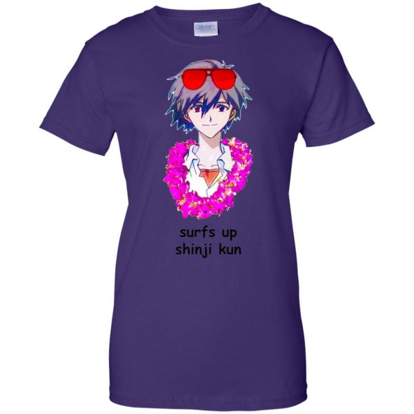 surfs up shinji kun womens t shirt - lady t shirt - purple