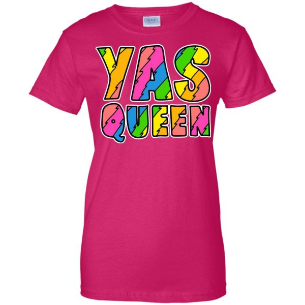 broad city yas queen womens t shirt - lady t shirt - pink heliconia