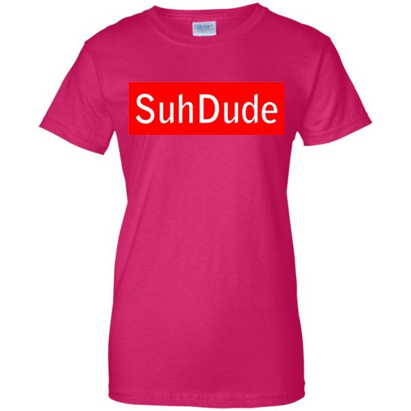 suh dude supreme womens t shirt - lady t shirt - pink heliconia