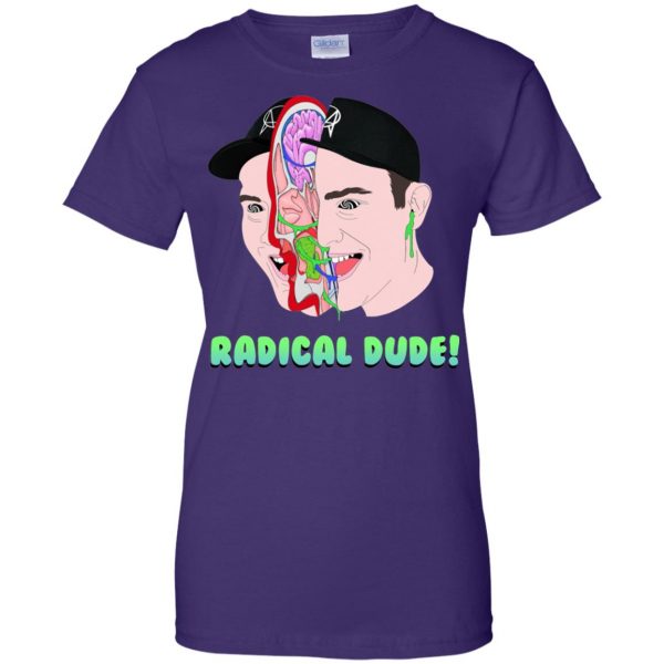 getter radical dude womens t shirt - lady t shirt - purple